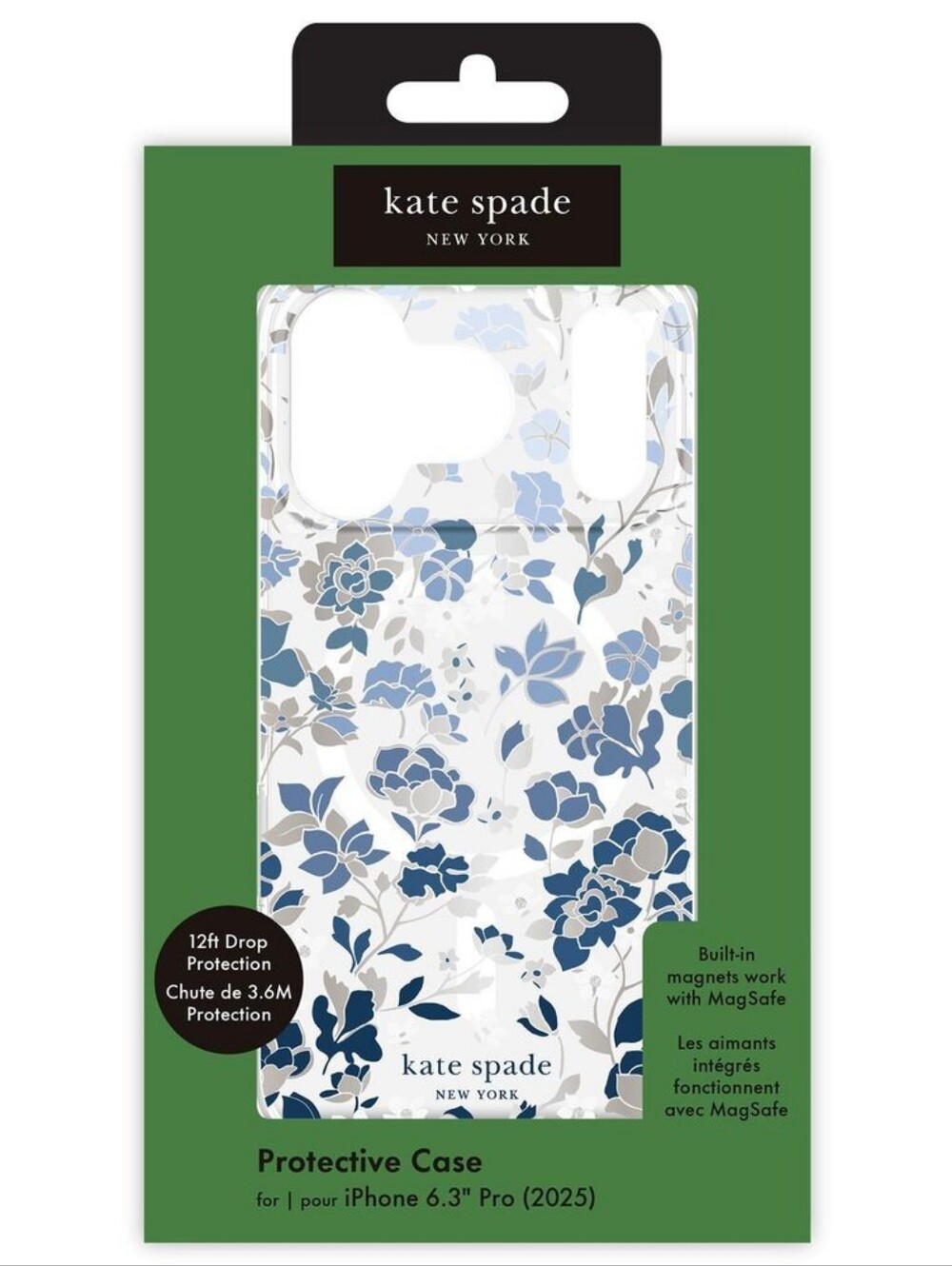 Kate Spade New York Flowerbed Blue MagSafe iPhone 17 Pro Max Phone Case